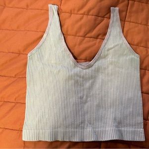 Light purple ribbed tank top